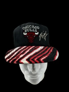 Vintage 90s Chicago Bulls Michael Jordan 23 Snapback Hat AJD Zubaz Made in USA - Picture 1 of 10