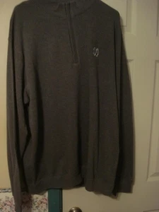 VTG UNIVERSITY OF NOTRE DAME "ND" LONG-SLEEVE 1/4 ZIP GRAY PULLOVER (SIZE-XXL) - Picture 1 of 5
