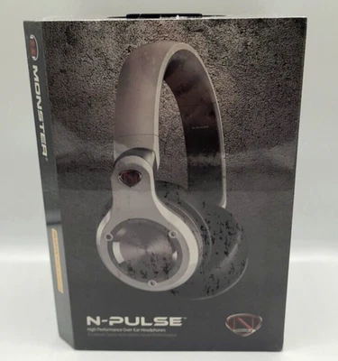 Monster N-Pulse Pro DJ Swiveling Earcups "Frost" In-Line Mic Over Ear New Sealed - Image 1 of 4