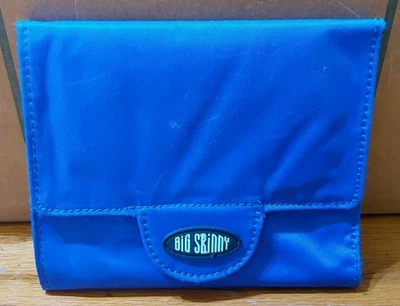 Big Skinny Trixie Tri-Fold Slim Wallet  Nylon Purple Id Card Money Holder Snap - Image 1 of 4