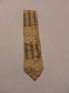 Omaggio Italian Silk Neck Tie Robert Talbott Yellow Necktie - Picture 1 of 5