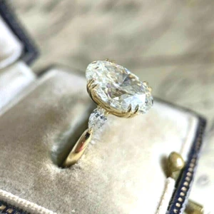 Vintage Jewellery Yellow Gold Ring White Sapphires Antique Deco Jewelry size 10 - Picture 1 of 9