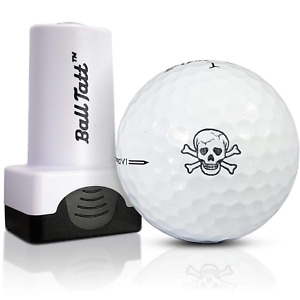 Ball Tatt - Skull Crossbones Golf Ball Stamp Marker Quick Dry Stamp Self-Inking.