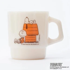Fire-King Stacking Mug Peanuts Snoopy 7oz 215ml Handcraft JAPAN NEW - Picture 1 of 10