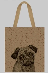 New East Of India Large Hessian Storage/Beach Pug Jute Shopping Bag 53cm X 46cm - Picture 1 of 1