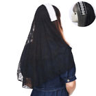Black Lace Veil Nun's Head Covering for Women Mantilla Church Chapel Veil