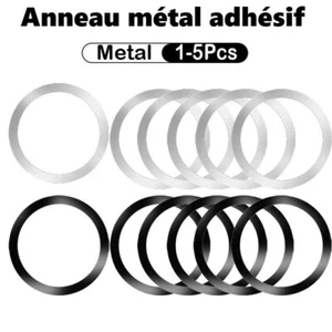 Anneau Métal Adhésif Universel -- Chargeur Support Téléphone Magnétique Magsafe - Photo 1/22