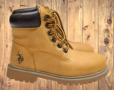 U.S. Polo Association Botas de Senderismo Marrón Tostado Niños Jóvenes Talla 12 ¡Bonitas! Foto 1 de 4