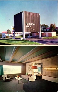 Postal de habitación de invitados, letrero con vista a terraza Motor Lodge Knoxville Tennessee - Imagen 1 de 2