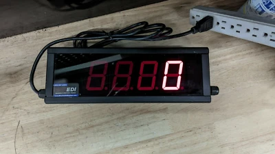 EDI 4 Digit LED Display ED206-109-4D-N1-BT Up Count or Timer w/ reset New - Image 1 of 4
