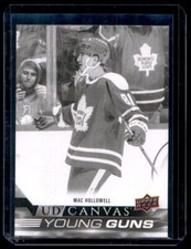 Mac Hollowell 2022-23 UD Canvas Young Guns B&W (MA2) #C374 Toronto Maple Leafs