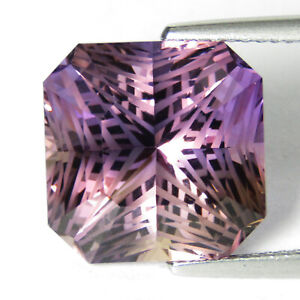 10.48Cts Stupendous Natural Bolivian Ametrine 13mm Square Magic Cut Gemstone