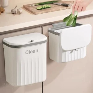 Cubo de basura montado en la pared de 8,5/12 l con tapa - Cubo de basura para gabinete de cocina colgante - Imagen 1 de 23