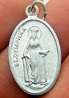 Mrt St Dymphna Irish Saint Silver Tone Aluminum Medal Catholic Gift 3/4" Italy