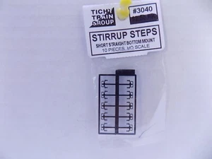 STIRRUP STEPS SHORT STRAIGHT BOTTOM MOUNT #3040 BY T.T.G. 10 PKG. PLASTIC NIB - Picture 1 of 3