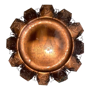 Placa colgante de pared de cobre vintage de Polonia Wroclaw Ratusi - Imagen 1 de 15
