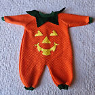 Robe citrouille vintage années 80/90 BabyGro mignonne costume bébé Halloween automne Med 6 mo