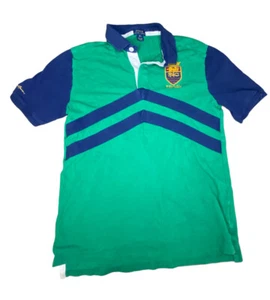 Polo Ralph Lauren PRLC Crest 1967 Rugby Shirt Youth XL Womens Medium Green Blue - Picture 1 of 9