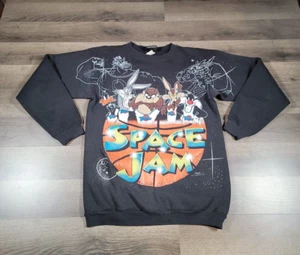 Rare Vintage 90s Space Jam Sweatshirt Size XL Kids Freeze Looney Tunes 1996 - Picture 1 of 19