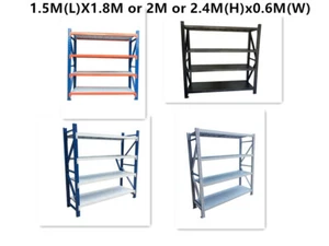 1.5M Length Warehouse Racks Storage Steel Shelving Garage Shelf Racking Shelves - Picture 1 of 11
