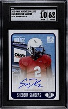 2021 Onyx Vintage College /400 Auto - Blue Ink Shedeur Sanders #CASS - SGC 10/6*