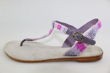 zapatos mujer DREAM - 38 EU - sandalias lila perlas gamuza DJ418