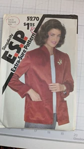 Simplicity Sewing Pattern 5270 Size 8-10-12 Unlined Jacket - Picture 1 of 2