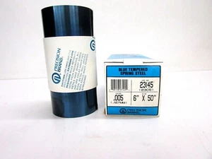 MARCHIO DI PRECISIONE SHIM STOCK ROLL ACCIAIO TEMPERATO BLU 0,005 CALIBRO 6"" X 50" #23145 - Foto 1 di 3