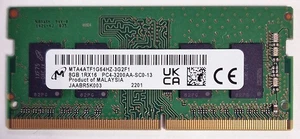 8GB Micron DDR4 3200MHz Laptop Memory RAM PC4-25600 SODIMM 260-Pin 1.2V - Picture 1 of 1