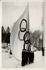 OLYMPIA Garmisch-Partenkirchen 1936 Band I Sammelbild Nr. 2 Olympisches Banner - Picture 1 of 2