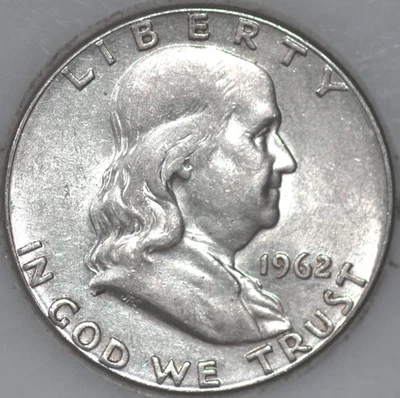 * 1962-P Franklin Half Dollar 90% Silver As Shown - Image 1 of 2