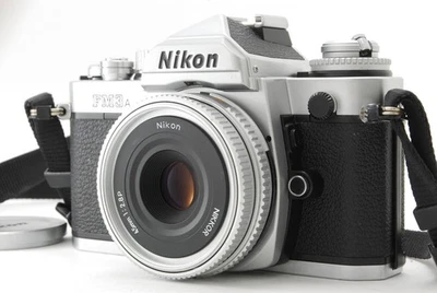 Nikon FM3A Silver 35mm SLR Film Camera Ai-s Nikkor 45mm f2.8 P JAPAN[Top MINT] - Image 1 of 4