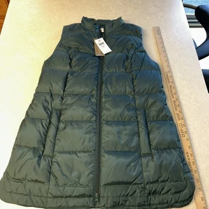 Women's J.Jill Down Evergreen Full Zip Puffer Vest Size XS NWT - Picture 1 of 6