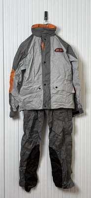 Juego de equipo de lluvia Harley Davidson para mujer pequeño S plateado naranja motociclista Foto 1 de 4