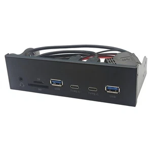 USB Front Panel für PC 2 x USB 3.2 GEN1 5Gbps + 2 x TYP-C Hub + 3,5mm4888 - Bild 1 von 8