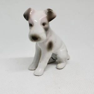 Vintage AP Crown German Germany Porcelain Wire Hair Terrier Dog Figurine 2.75" - Picture 1 of 8