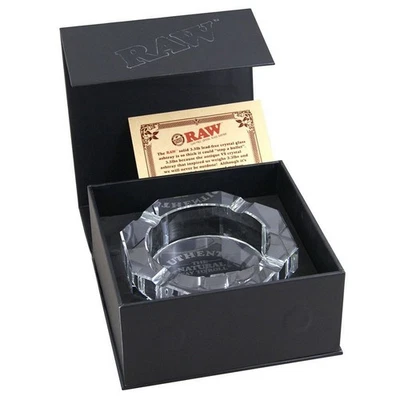 RAW Rolling Papers Crystal Glass Ashtray - Limited Edition - Heavy Duty