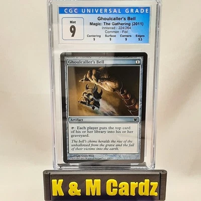 MTG - Innistrad - Ghoulcaller's Bell - Foil - Graded - CGC 9 - Image 1 of 4