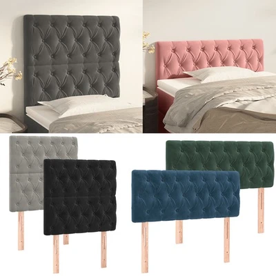 Kopfteil Bettkopfteil Polsterkopfteil für Bett Betthaupt Bettzubehör Samt  - Bild 1 von 4