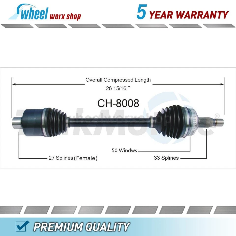 Front Left CV Axle Shaft CV Joint for Chrysler Concorde 3.3L 1993 1994 1995 - Image 1 of 1