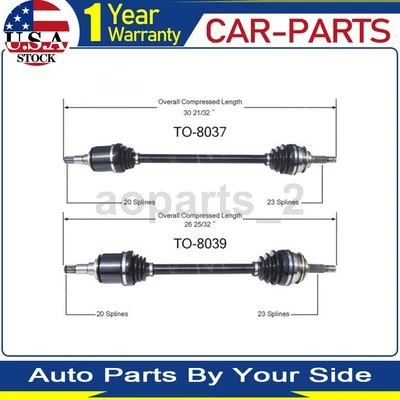 2 Front TrakMotive CV Axle Joint Shaft For Toyota Tercel 1988 1987 1986 1985 - Image 1 of 4