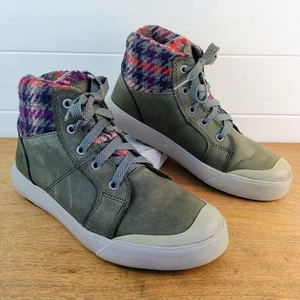 Keen Elena Mid Women's 7 M Gray Leather Plaid Hiking Ankle Boots Insulated -2° - Picture 1 of 16
