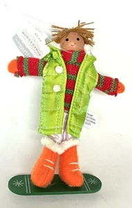 Target Wondershop Boy on Snowboard Sport Christmas Tree Plush Ornament - Picture 1 of 3
