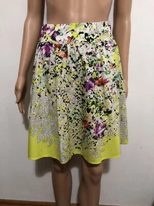 25% OFF SKIRTS SPORTSGIRL LIME MULTI FLORAL COTTON FLARED SKIRT Sz 6 NEW RRP$59 - Picture 1 of 9