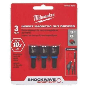 Milwaukee 49-66-4515 Shockwave 3/8 in. Insert Nutdriver 3 Pack, New - Imagen 1 de 5