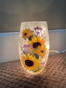 Stony Creek dekorative Glas Licht Sonnenblumen 5,25" (KOSTENLOSER VERSAND) - Bild 1 von 2