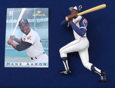 Hallmark Keepsake Hank Aaron At the Ballpark Ornament & Baseball Card 1997 NIB
