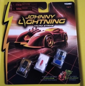 JOHNNY LIGHTNING MICRO STRIKE RARE CHASE WHITE LIGHTNING 3 CAR PACK FREE SHIP ! - Picture 1 of 2