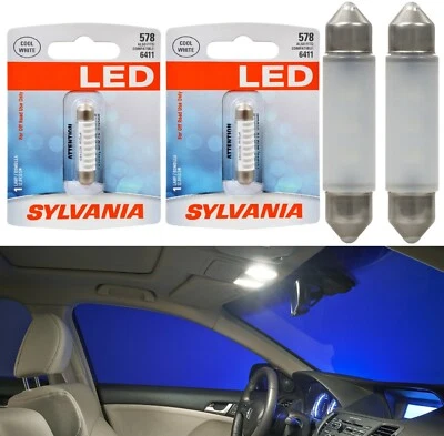 Sylvania Premium LED Light 578 White 6000K Two Bulbs Interior Dome Upgrade Lamp - Image 1 of 4