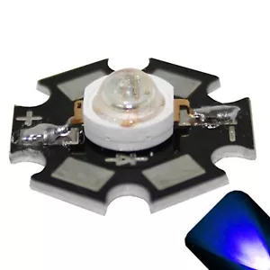 5 x LED 1 Watt Blue Star super ultrahelle Weitwinkel High Power LEDs 1W W - Bild 1 von 2